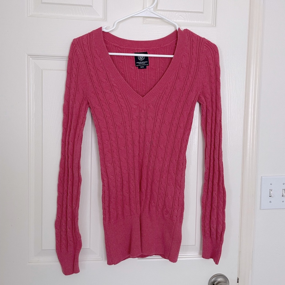 American Eagle Outfitters Pink Sweater